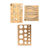 Maxbell Graffiti Stencil Card Drawing Tires Track Spray Paint for Fabric Wood Canvas Crack Effect Pattern