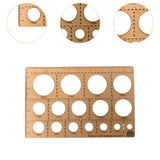 Maxbell Graffiti Stencil Card Drawing Tires Track Spray Paint for Fabric Wood Canvas Round pattern
