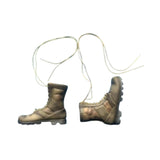 Maxbell 1:6 Scale Miniature Lace up Boot Low Heel Boots for 12'' Female Dolls Figure Desert Green