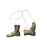 Maxbell 1:6 Scale Miniature Lace up Boot Low Heel Boots for 12'' Female Dolls Figure Desert Green