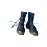 Maxbell 1:6 Scale Miniature Lace up Boot Low Heel Boots for 12'' Female Dolls Figure black