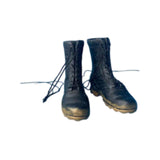 Maxbell 1:6 Scale Miniature Lace up Boot Low Heel Boots for 12'' Female Dolls Figure black