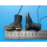 Maxbell 1:6 Scale Miniature Lace up Boot Low Heel Boots for 12'' Female Dolls Figure black