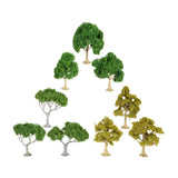 Maxbell 3 Pieces Miniature Trees for Sand Table DIY Scenery Landscape Diorama Layout green tree
