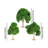 Maxbell 3 Pieces Miniature Trees for Sand Table DIY Scenery Landscape Diorama Layout green tree