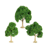 Maxbell 3 Pieces Miniature Trees for Sand Table DIY Scenery Landscape Diorama Layout green tree