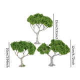 Maxbell 3 Pieces Miniature Trees for Sand Table DIY Scenery Landscape Diorama Layout broadleaf tree