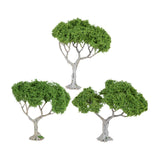 Maxbell 3 Pieces Miniature Trees for Sand Table DIY Scenery Landscape Diorama Layout broadleaf tree
