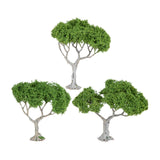 Maxbell 3 Pieces Miniature Trees for Sand Table DIY Scenery Landscape Diorama Layout broadleaf tree