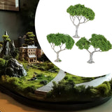 Maxbell 3 Pieces Miniature Trees for Sand Table DIY Scenery Landscape Diorama Layout broadleaf tree