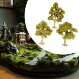 Maxbell 3 Pieces Miniature Trees for Sand Table DIY Scenery Landscape Diorama Layout deciduous tree