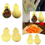 Maxbell 2x Metal Buddha Card Protection Cards for Fengshui Gift Offices Car Handbags Multicolor