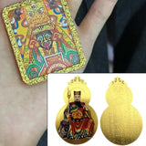 Maxbell 2x Metal Buddha Card Protection Cards for Fengshui Gift Offices Car Handbags Multicolor