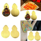 Maxbell 2x Metal Buddha Card Protection Cards for Fengshui Gift Offices Car Handbags Multicolor