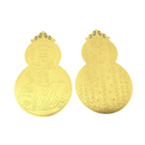 Maxbell 2x Metal Buddha Card Protection Cards for Fengshui Gift Offices Car Handbags Gold