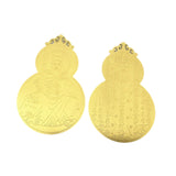 Maxbell 2x Metal Buddha Card Protection Cards for Fengshui Gift Offices Car Handbags Gold