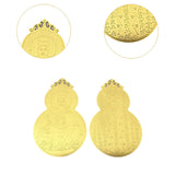 Maxbell 2x Metal Buddha Card Protection Cards for Fengshui Gift Offices Car Handbags Gold