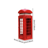 Maxbell Telephone Booth Piggy Bank Statue Telephone Booth for Children Birthday Gift
