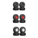 Maxbell 4Pcs RC Car Wheels and Tires Easy to Install for Ara550116 1/14 RC Car Model Black