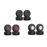 Maxbell 4Pcs RC Car Wheels and Tires Easy to Install for Ara550116 1/14 RC Car Model Black