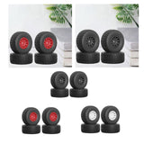 Maxbell 4Pcs RC Car Wheels and Tires Easy to Install for Ara550116 1/14 RC Car Model Black
