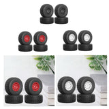 Maxbell 4Pcs RC Car Wheels and Tires Easy to Install for Ara550116 1/14 RC Car Model Black