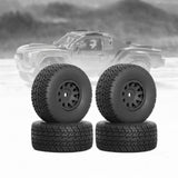 Maxbell 4Pcs RC Car Wheels and Tires Easy to Install for Ara550116 1/14 RC Car Model Black