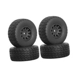Maxbell 4Pcs RC Car Wheels and Tires Easy to Install for Ara550116 1/14 RC Car Model Black