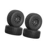 Maxbell 4Pcs RC Car Wheels and Tires Easy to Install for Ara550116 1/14 RC Car Model Black