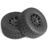 Maxbell 4Pcs RC Car Wheels and Tires Easy to Install for Ara550116 1/14 RC Car Model Black