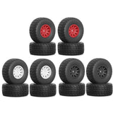 Maxbell 4Pcs RC Car Wheels and Tires Easy to Install for Ara550116 1/14 RC Car Model Black