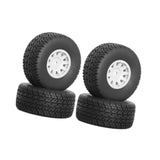 Maxbell 4Pcs RC Car Wheels and Tires Easy to Install for Ara550116 1/14 RC Car Model White