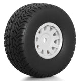 Maxbell 4Pcs RC Car Wheels and Tires Easy to Install for Ara550116 1/14 RC Car Model White