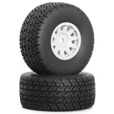 Maxbell 4Pcs RC Car Wheels and Tires Easy to Install for Ara550116 1/14 RC Car Model White