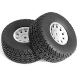 Maxbell 4Pcs RC Car Wheels and Tires Easy to Install for Ara550116 1/14 RC Car Model White