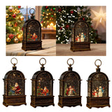 Maxbell Christmas Music Box Lantern Light Lighted Christmas for Party Desktop Indoor A