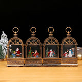 Maxbell Christmas Music Box Lantern Light Lighted Christmas for Party Desktop Indoor A