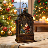 Maxbell Christmas Music Box Lantern Light Lighted Christmas for Party Desktop Indoor A