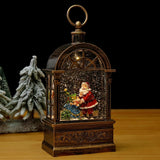Maxbell Christmas Music Box Lantern Light Lighted Christmas for Party Desktop Indoor A