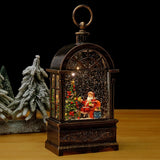 Maxbell Christmas Music Box Lantern Light Lighted Christmas for Party Desktop Indoor B