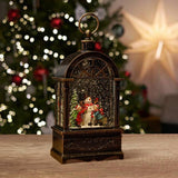 Maxbell Christmas Music Box Lantern Light Lighted Christmas for Party Desktop Indoor C