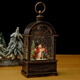 Maxbell Christmas Music Box Lantern Light Lighted Christmas for Party Desktop Indoor C