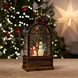 Maxbell Christmas Music Box Lantern Light Lighted Christmas for Party Desktop Indoor D