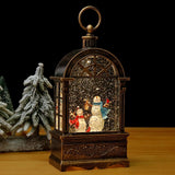 Maxbell Christmas Music Box Lantern Light Lighted Christmas for Party Desktop Indoor D