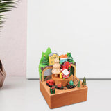 Maxbell Wooden Music Box Cute Gift Christmas Decorative for Living Room Shelf Indoor
