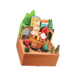 Maxbell Wooden Music Box Cute Gift Christmas Decorative for Living Room Shelf Indoor