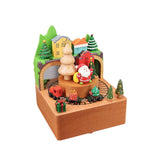 Maxbell Wooden Music Box Cute Gift Christmas Decorative for Living Room Shelf Indoor