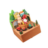 Maxbell Wooden Music Box Cute Gift Christmas Decorative for Living Room Shelf Indoor