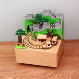 Maxbell Wooden Music Box Cute Home Decor Accessories for Anniversary Office Birthday