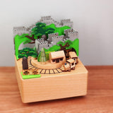 Maxbell Wooden Music Box Cute Home Decor Accessories for Anniversary Office Birthday